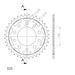 ĶĒDES KOMPLEKTS D.I.D CHAIN - SUDRABA CHAIN 525 VX, X-RING (X, NX, QX, XS), CHK FRONT SPROCKET SUPERSPROX, CHK REAR SPROCKET SUPERSPROX PRIEKŠ HONDA XBR 500 / S 1985-1986