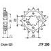 ĶĒDES KOMPLEKTS D.I.D CHAIN - SUDRABA CHAIN 525 ZVM-X, X-RING (X, NX, QX, XS), CHK FRONT SPROCKET JT, CHK REAR SPROCKET JT PRIEKŠ HONDA XBR 500 / S 1985-1986