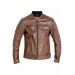 JAKA DEXTER LEATHER JACKET (BRŪNS)