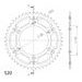 REAR SPROCKET SUPERSPROX STEALTH RST-990:47-GLD ZELTA 47T, 520