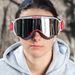 GOGGLES ARIETE WABI 14980-SRBR SILVER MIRROR LENS RED/RED