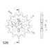 ĶĒDES KOMPLEKTS D.I.D CHAIN -, ZELTA CHAIN 520 DZ, NON-SEALED, CHK FRONT SPROCKET SUPERSPROX, CHK REAR SPROCKET SUPERSPROX PRIEKŠ KAWASAKI KX 125 1990-1991