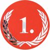 Emblem rot metallisch EM02, 2,5cm | Individueller Aufdruck