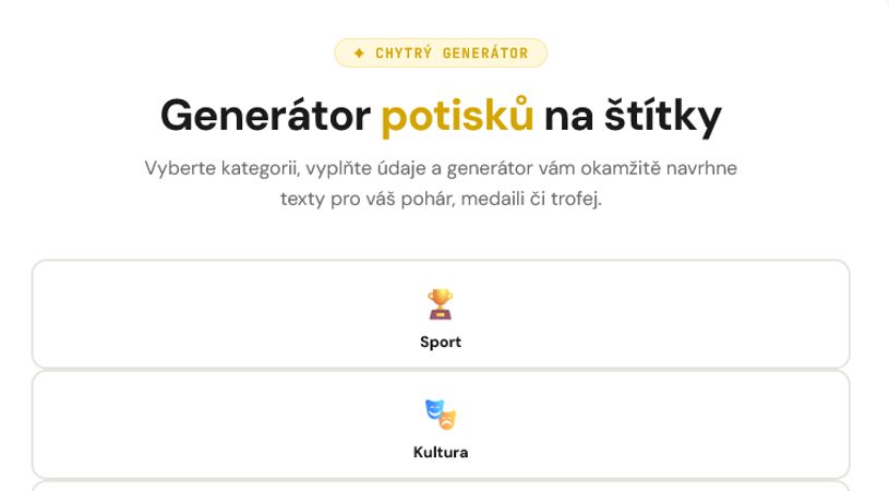 Generátor potisků