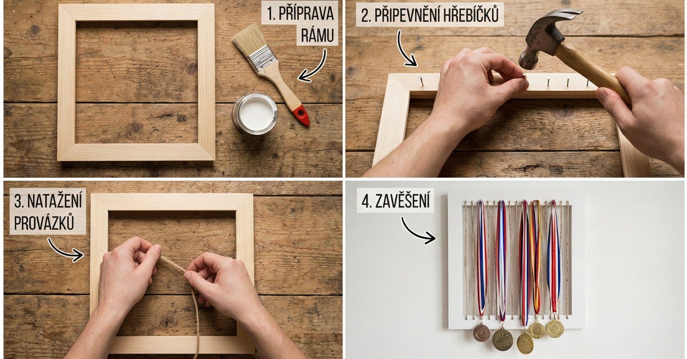 rámový věšák na medaile
