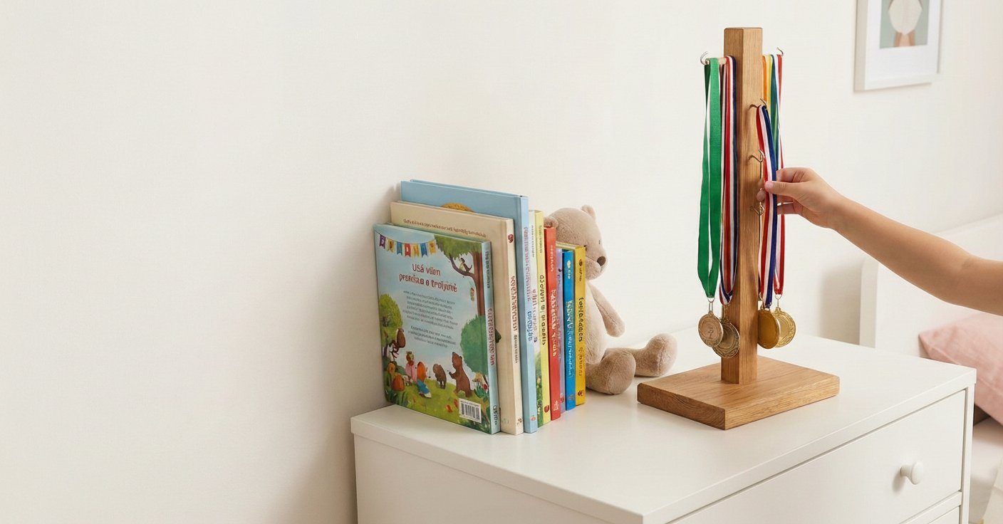 stojací držák medaile