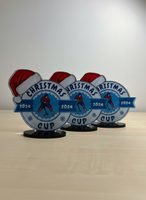 Sada zakázkových sportovních medailí s barevným potiskem