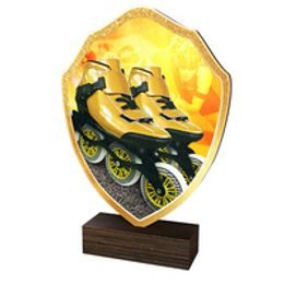 Dřevěná plaketa TFRW182 | Bruslení