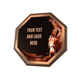 Dřevěná plaketa HEXM38 | Jezdectví