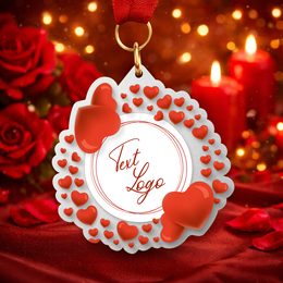 Metallmedaille ekoMDMVALM03 | Valentinstag