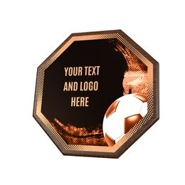 Dřevěná plaketa HEXM01 | Fotbal