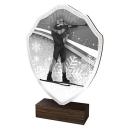 Dřevěná plaketa TFRW299 | Biatlon