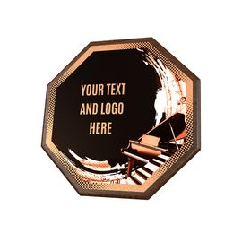 Dřevěná plaketa HEXM45 | Hudba