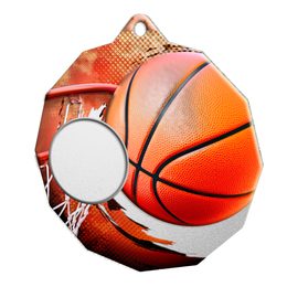 Kovová medaile ekoMDM03M02 | Basketbal