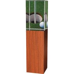 Golftrophäe -Holz-Glas kombination CRG4021M4