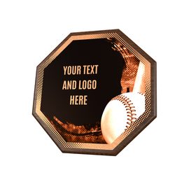 Dřevěná plaketa HEXM15 | Baseball