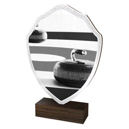 Dřevěná plaketa TFRW358 | Curling