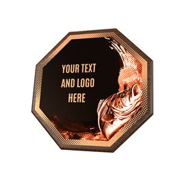 Dřevěná plaketa HEXM30 | Rybaření