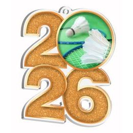 Acrylmedaille MDA2026M18 | Badminton