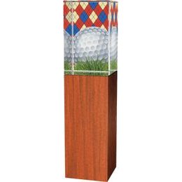 Golftrophäe -Holz-Glas kombination CRG4021M2