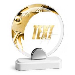 Skleněná trofej CR242075M24 | Stolní tenis