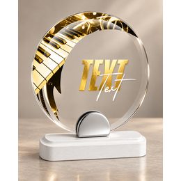 Skleněná trofej CR242075M14 | Hudba