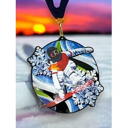 Akrylátová medaile MDABL M45 | Snowboard