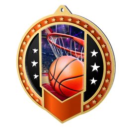 Kovová medaile MDMA03M01 | Basketball