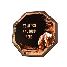 Dřevěná plaketa HEXM18 | Bojová umění