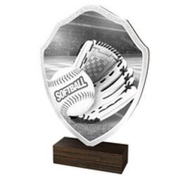 Dřevěná plaketa TFRW216 | Softball