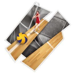 Akrylátová medaile MDAZ0011M10 | Volejbal