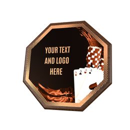 Dřevěná plaketa HEXM08 | Karetní hry