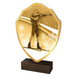 Dřevěná plaketa TFRW298 | Biatlon