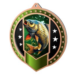 Kovová medaile MDMA03M25 | Rybolov