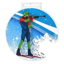 Akrylátová medaile MDAS0019 | Biatlon