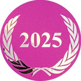 Emblem rosa metallisch EM04, 5cm | Nummer