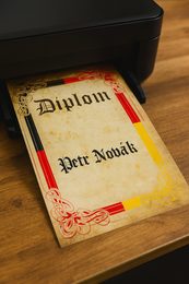 Jak si doma dotisknout text na sportovní diplom?