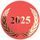 Emblem rot metallisch EM02, 2,5cm | Nummer