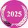 Emblem rosa metallic EM04, 2,5cm | Nummer
