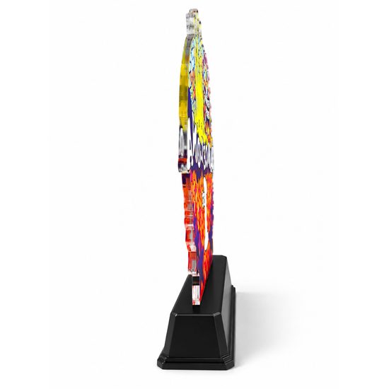 Maßgefertigte Acryl-Trophäe mit beidseitigem Aufdruck