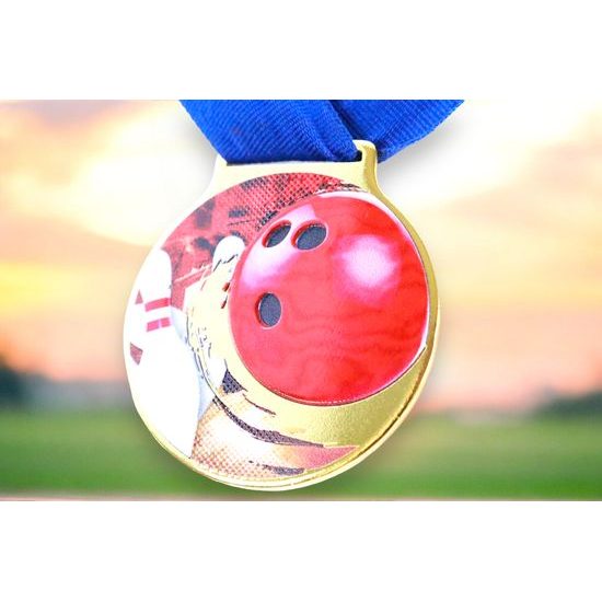 Kovová medaile MDLMIDM38 | Bowling