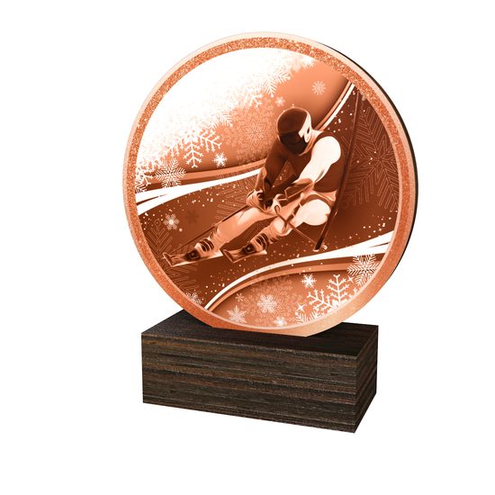 Dřevěná plaketa TFRW776 | Sjezdové lyžování