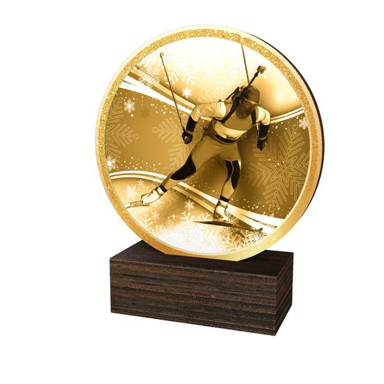 Dřevěná plaketa TFRW794 | Biatlon