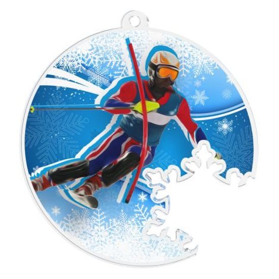 Acrylmedaille MDAS050M15 | Skifahren