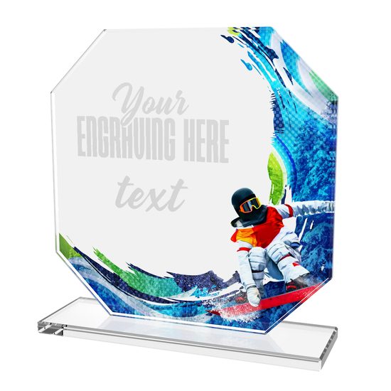 Skleněná trofej CR2024302M54 | Snowboard