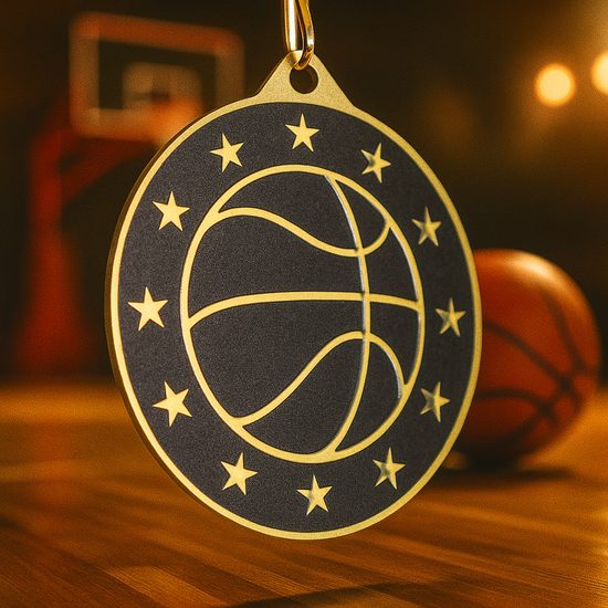 Kovová medaile MDM05M28 | Basketball