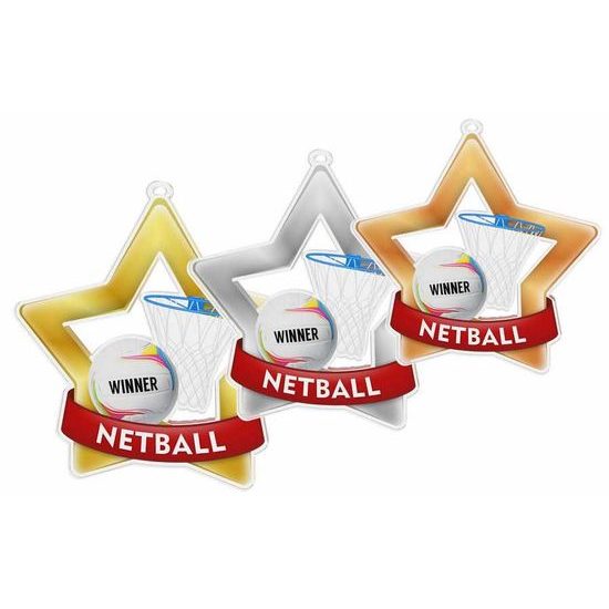 Akrylátová medaile MDASTARM12 | Netball
