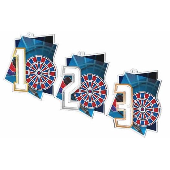 Akrylátová medaile MDAF0017M23 | Šipky