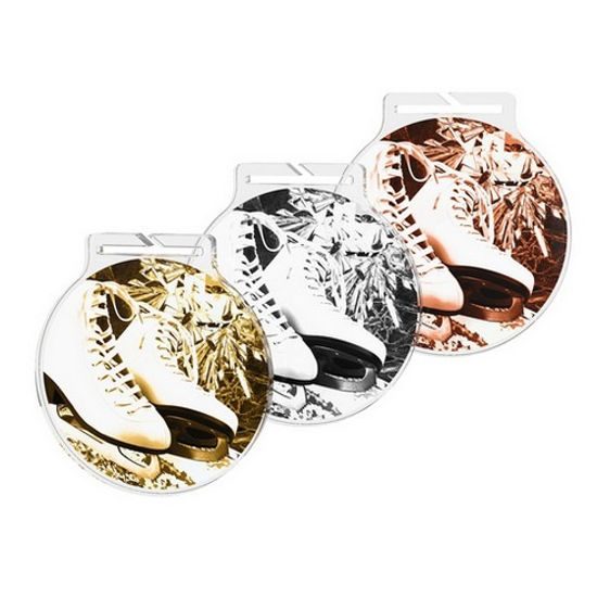 Akrylátová medaile MDAR60M34 | Krasobruslení