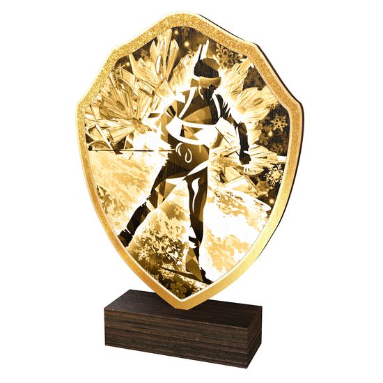Dřevěná plaketa TFRW266 | Biatlon